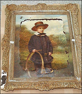 damaged Renoir painting